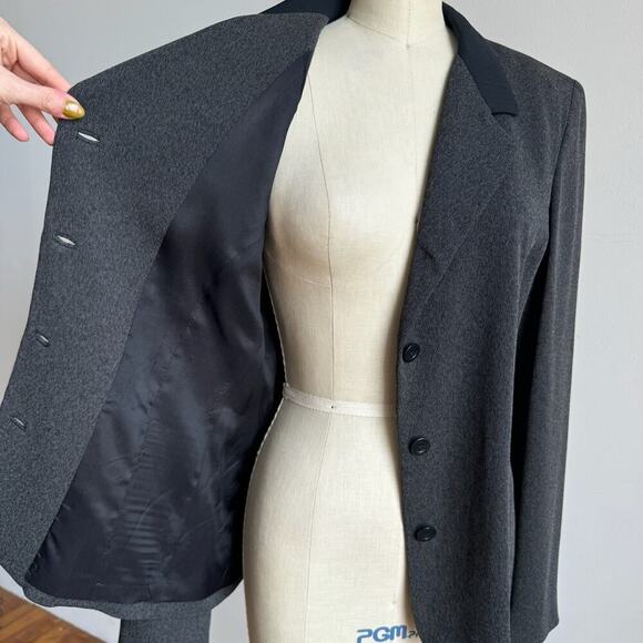 ALEX GARFIELD Slate Gray Contrast Blazer - Picture 5 of 8